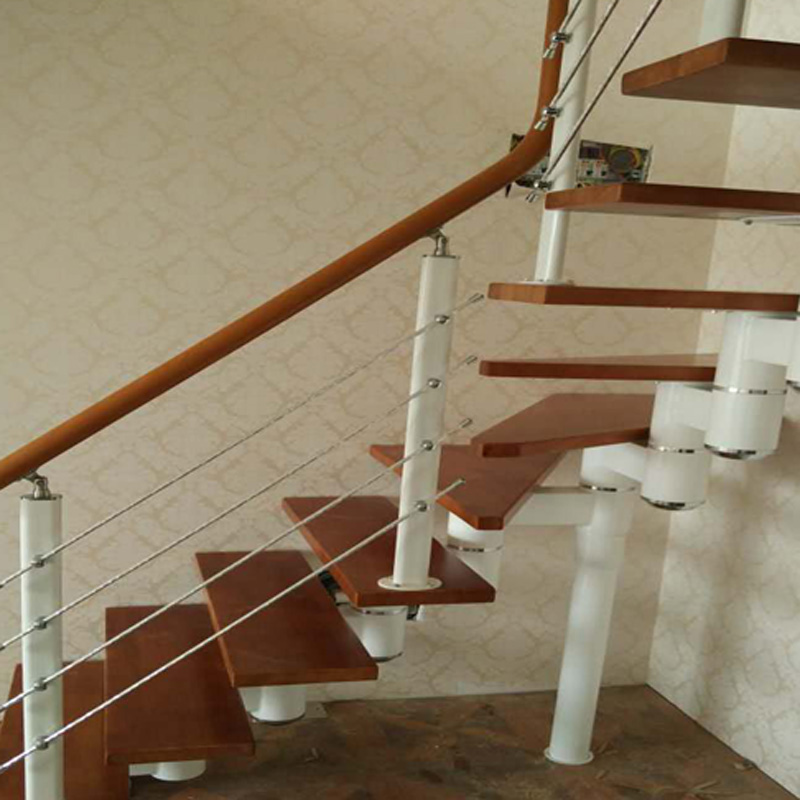 雅诺楼梯橡胶木 钢木 榉木 美国红橡 用于复式 阁楼 别墅室内楼梯（定制）