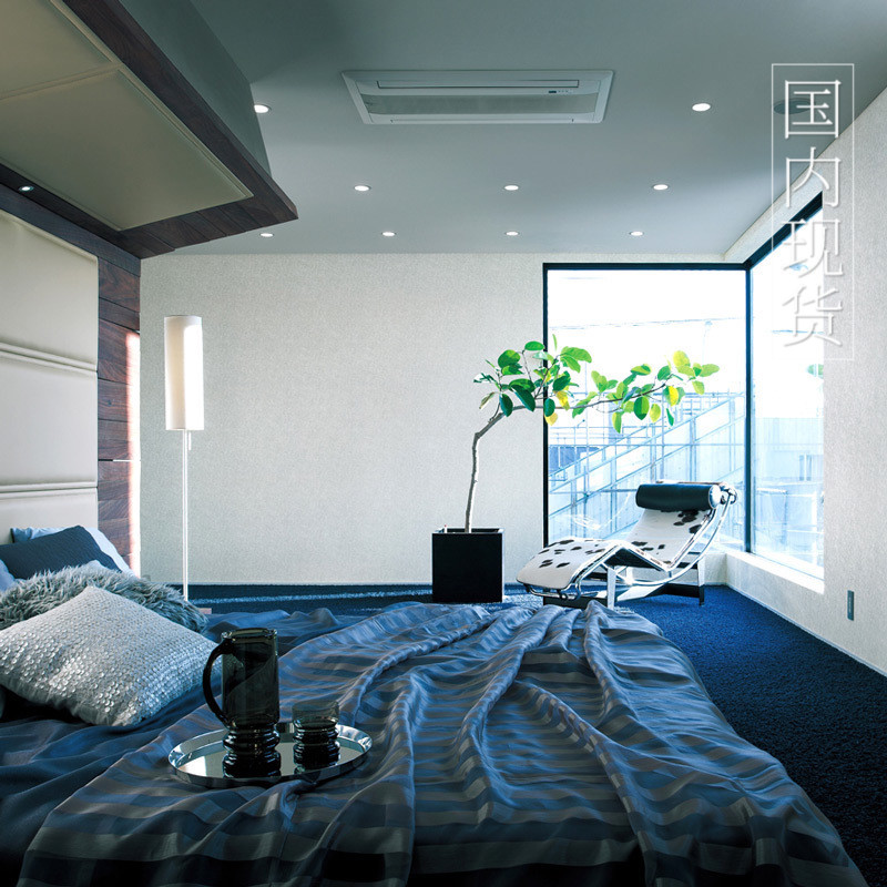 佰仕家居简约纯素色高级灰客厅卧室日本进口山月墙壁纸8792