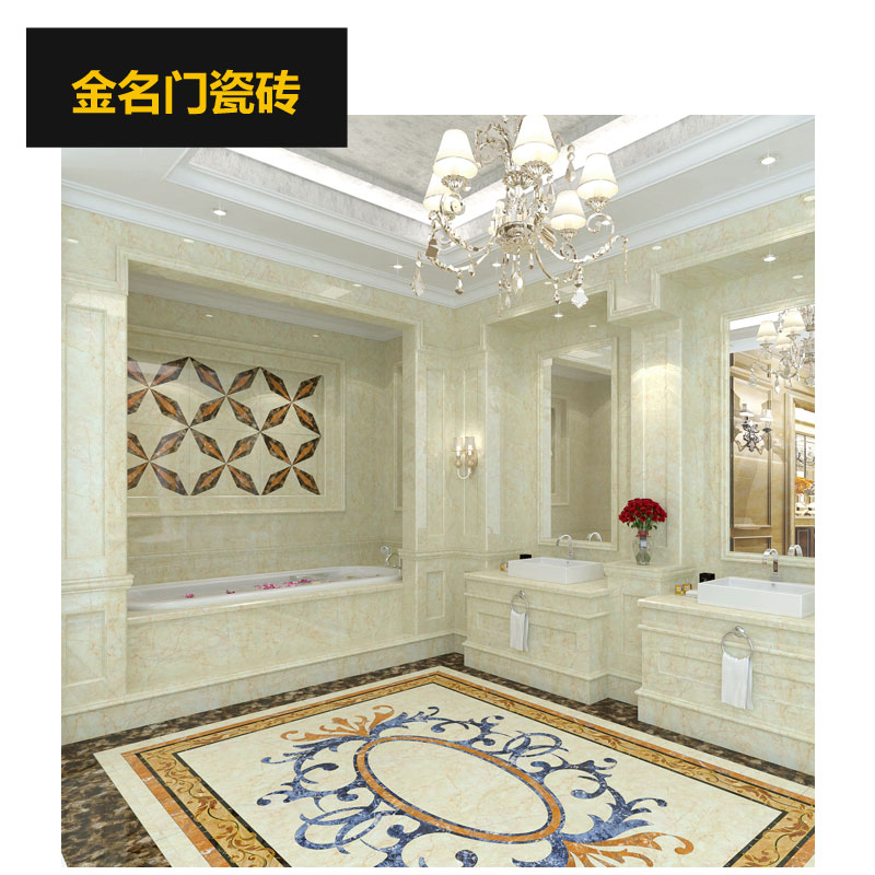 金名门建材红线米黄系列简约客厅卧室厨房卫生间瓷砖 现代简约