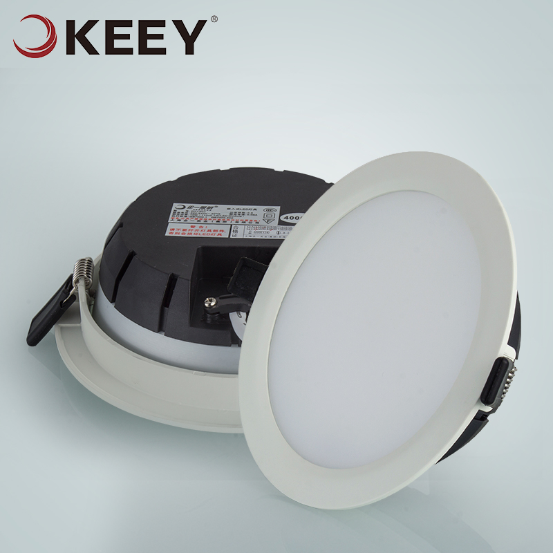 企一照明LED厨卫灯圆形10W厨房卫生间嵌入式天花筒灯QY-L608