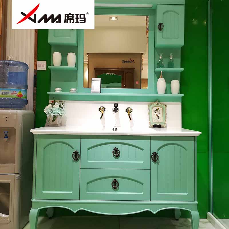 席玛卫浴 正品浴室柜1.2米小户型简约落地卫生间柜子洗脸盆洗漱柜梳洗台XM2016E-1200