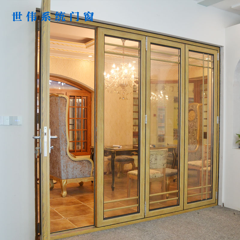 世伟门窗-折叠门重型大折叠门系列 商铺铝合金折叠门 室内玻璃折叠门