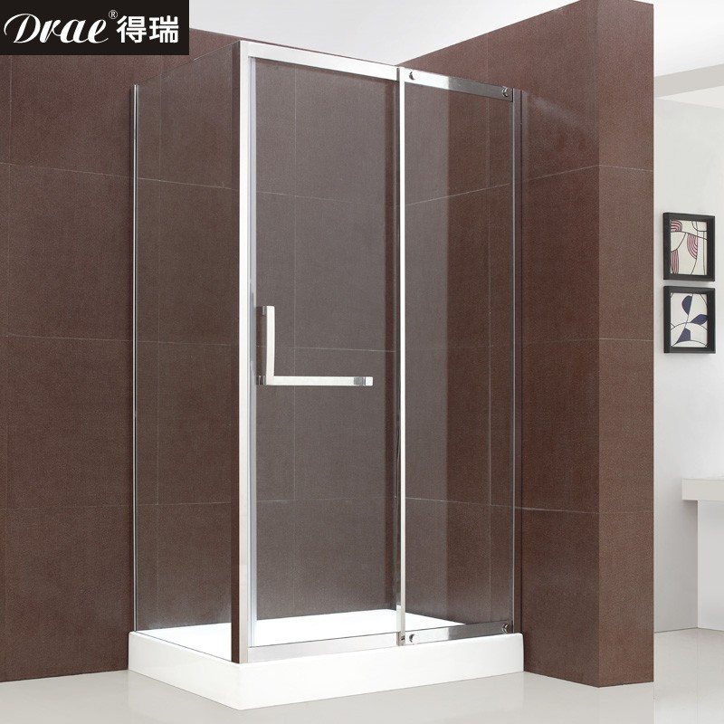 得瑞淋浴房定制304不锈钢长方形卫生间简易隔断浴室钢化玻璃移门