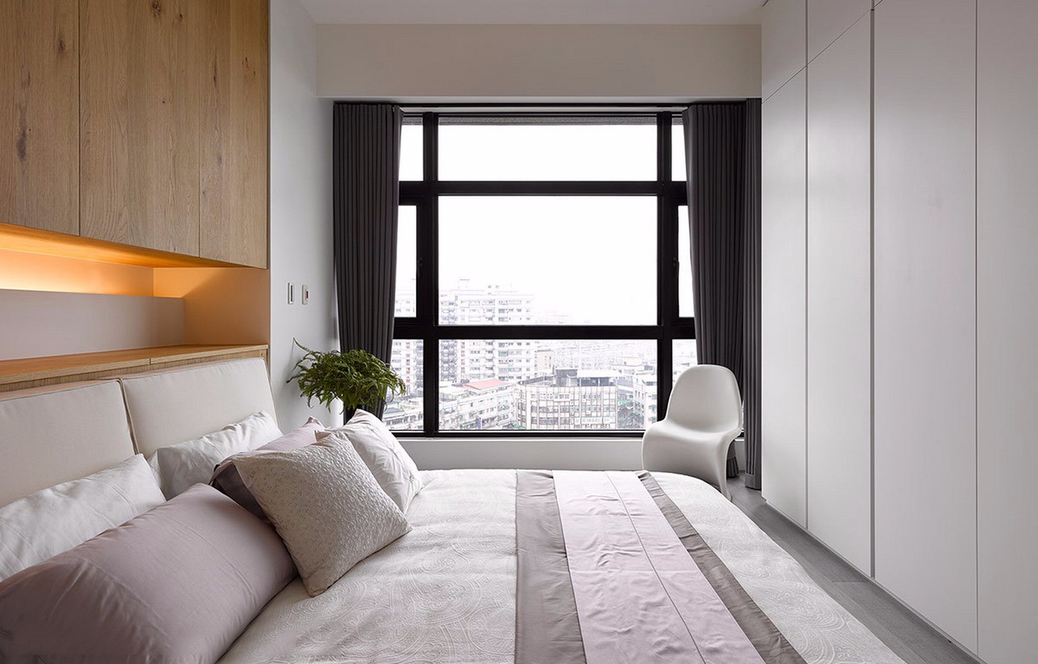 港式台式现代简约大户型卧室效果图