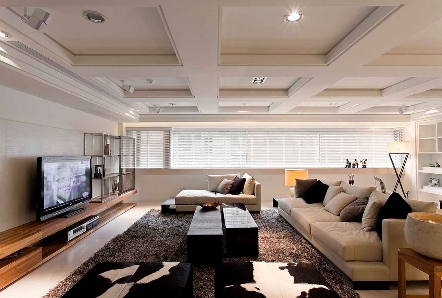 港式台式现代简约大户型客厅效果图