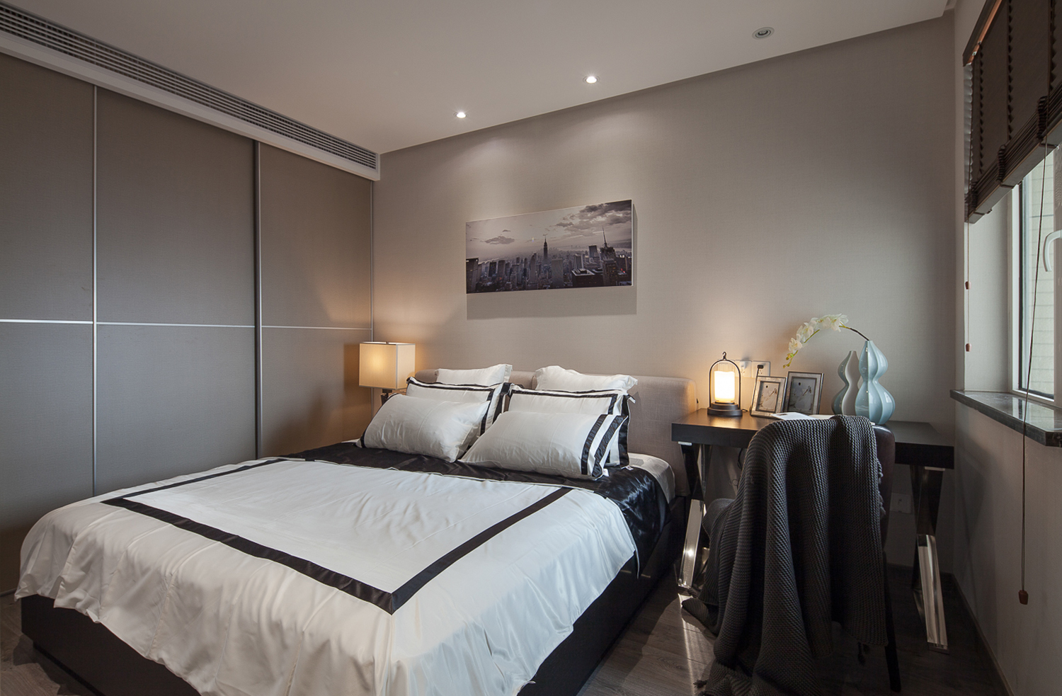 卧室-造型简单功能强大是现代简约风格的核心点