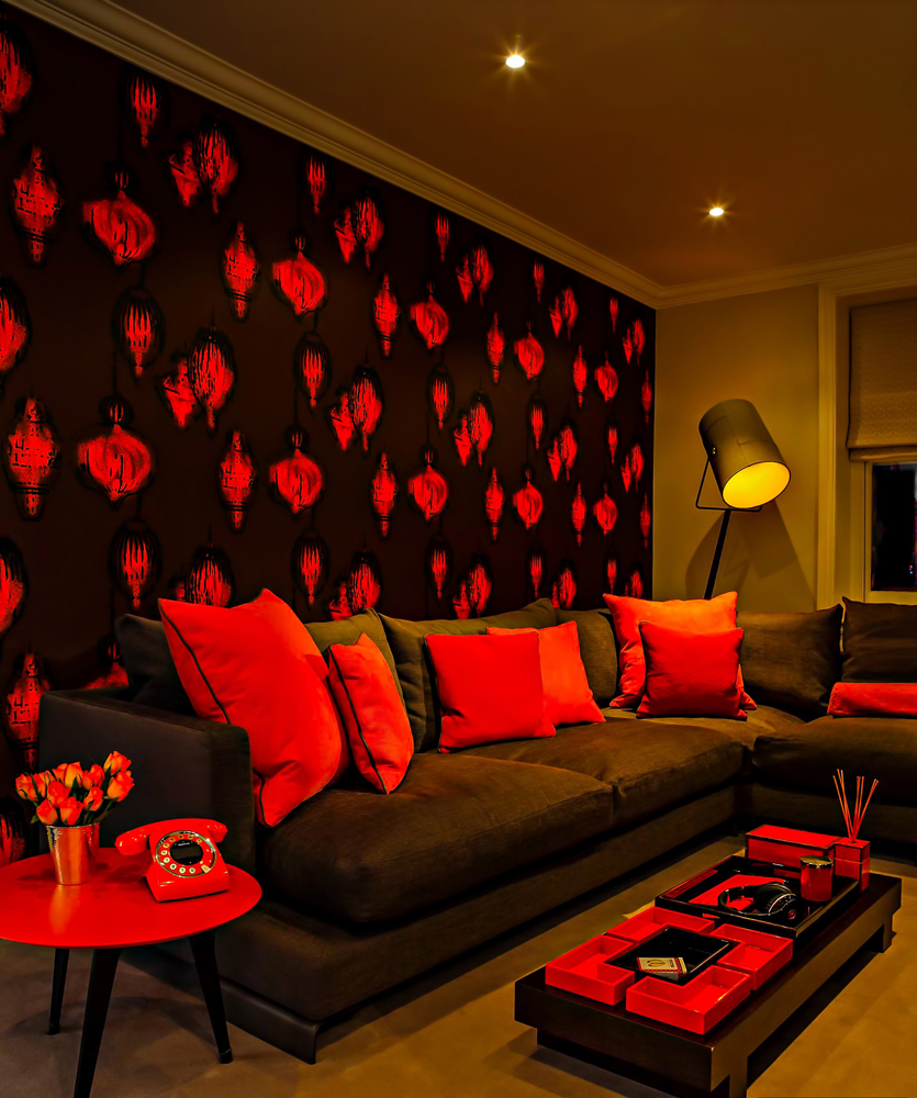 红色客厅装修效果图，个性独特