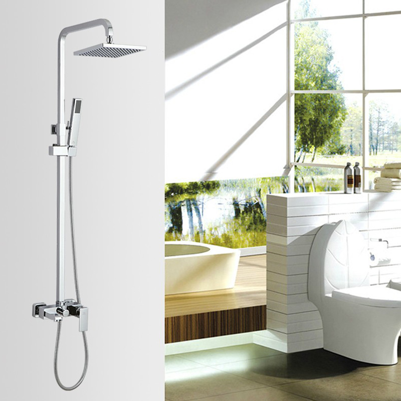 九牧王(joxod)高档卫浴全铜可升降方形淋浴花洒套装jxd-549-177;卫浴