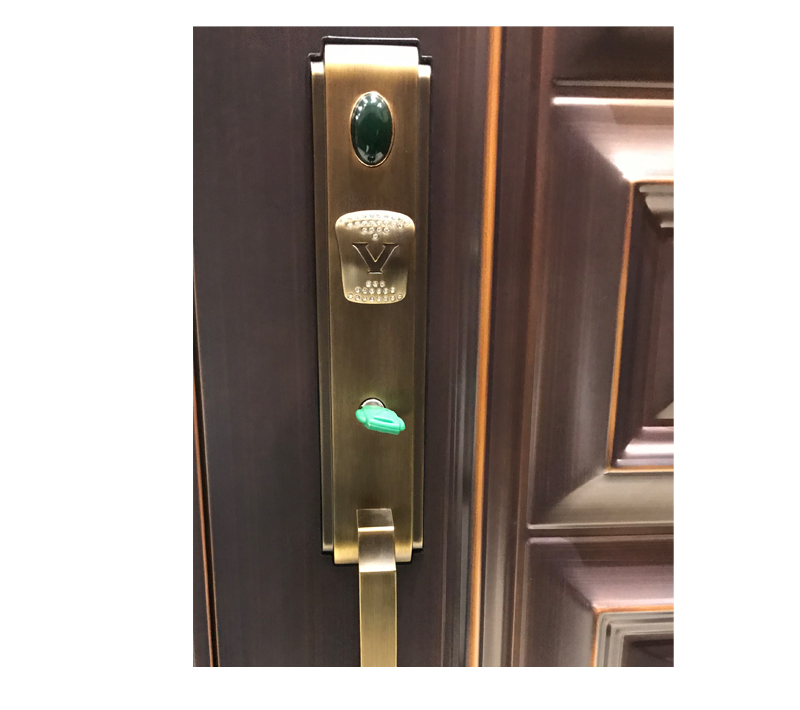 平开门式材质:钢商品详情门店面议凡帝罗别墅门福熙鸿运指纹锁安全门