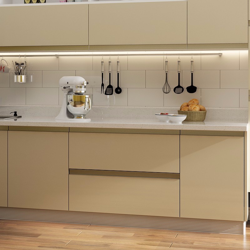 现代简约橱柜厨房装修石英石台面定制烤漆厨柜-179;定制- 佳居乐橱柜